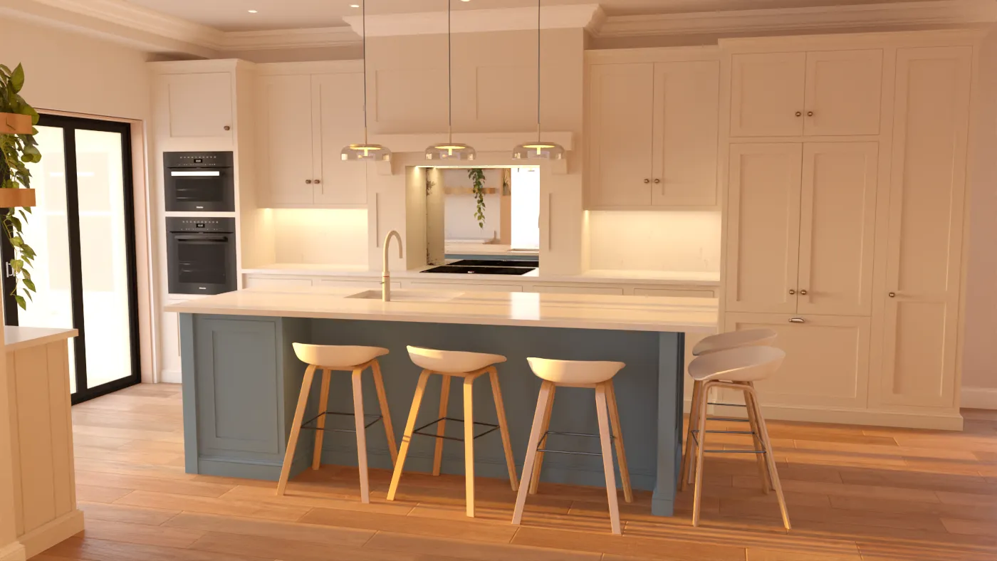 Shaker kitchen design render