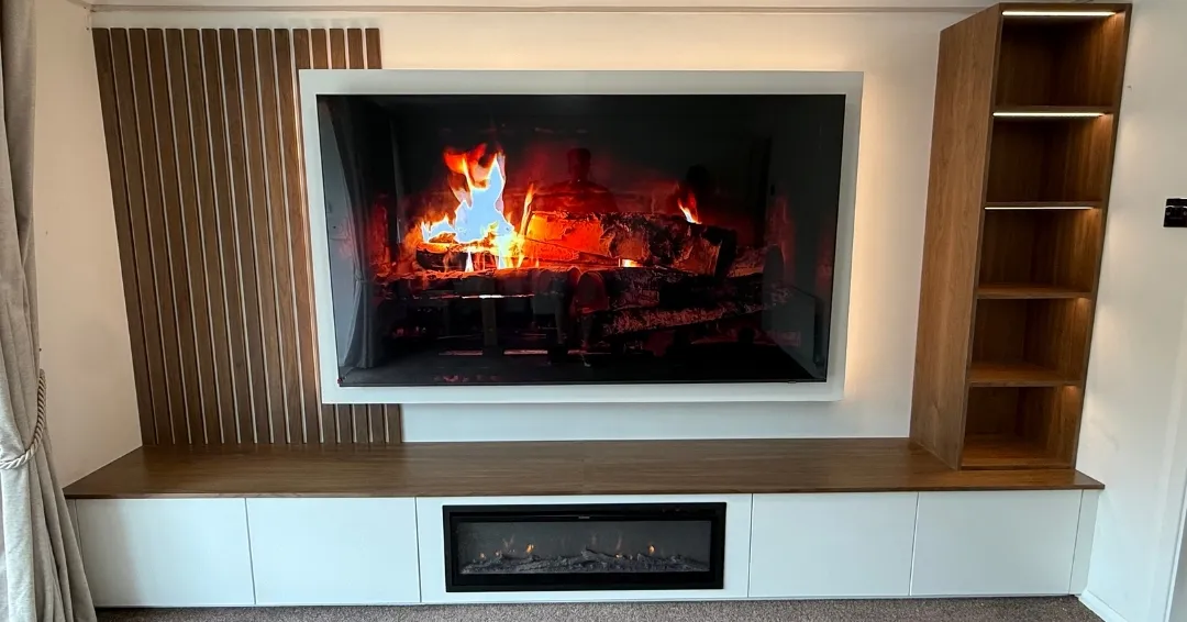 Bespoke media wall with integrated storage